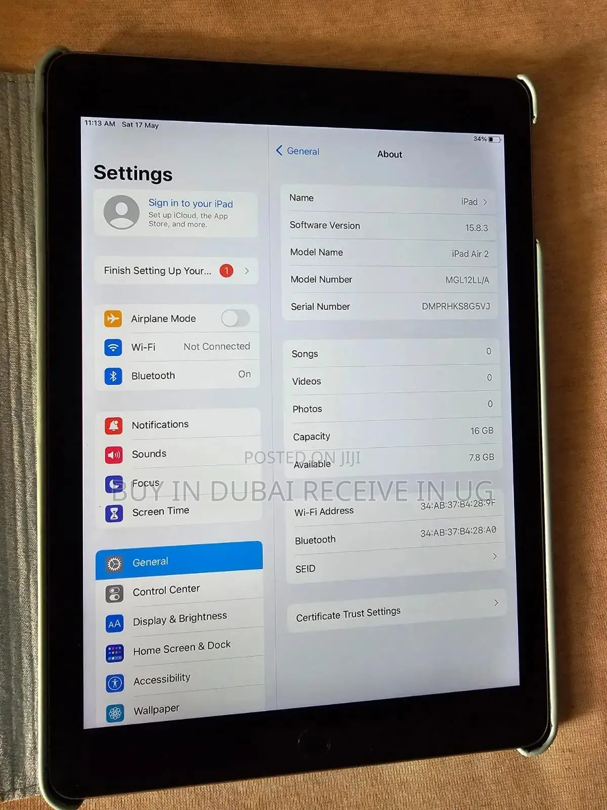 Apple iPad Air 2 16 GB Silver