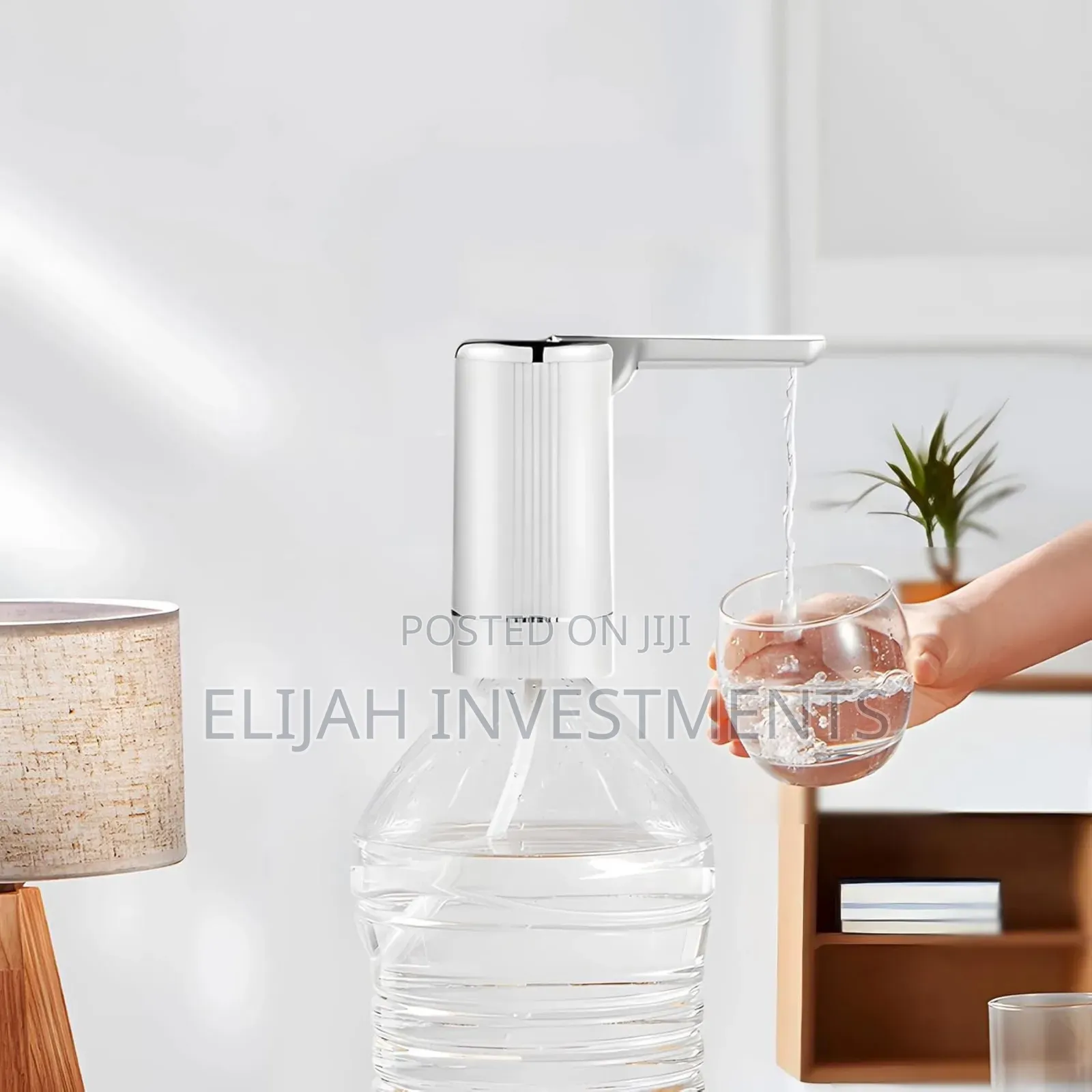Automatic Water Dispenser Pump Black White.