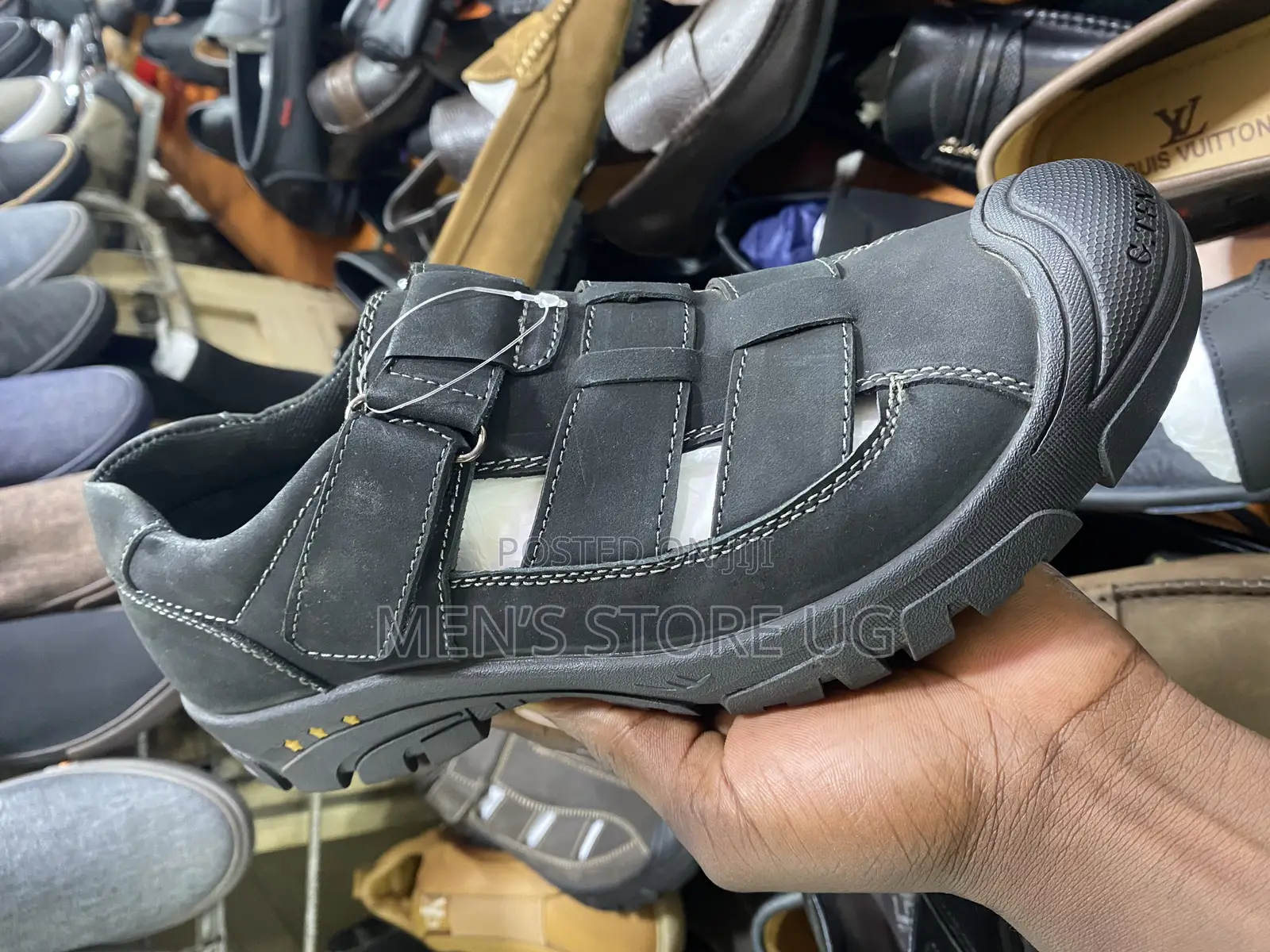Men’S Casual Genuine Flat Open Shoes