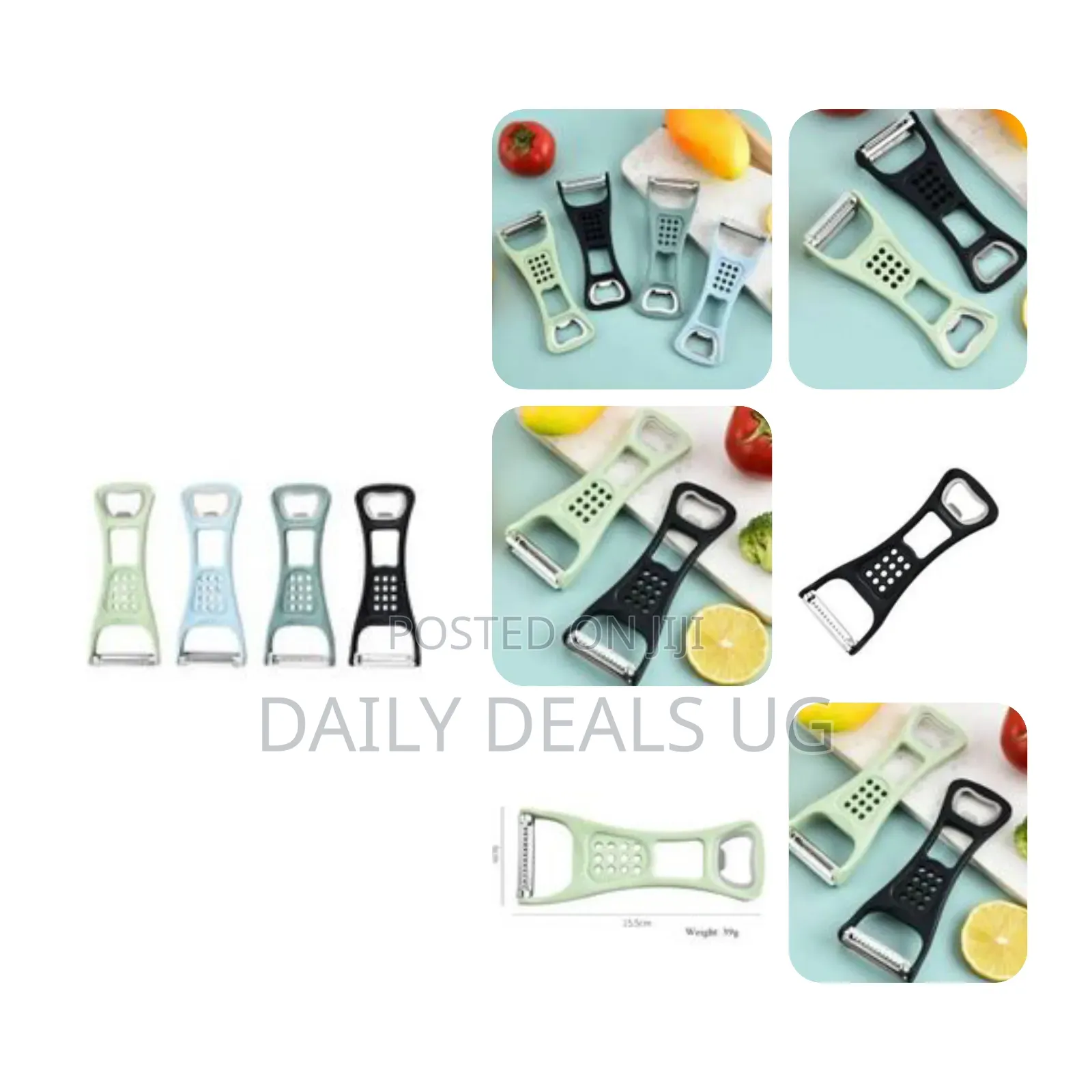 4 In1 Flat Blade Serrated Vegetable and Fruit Potato Peeler and Bottle