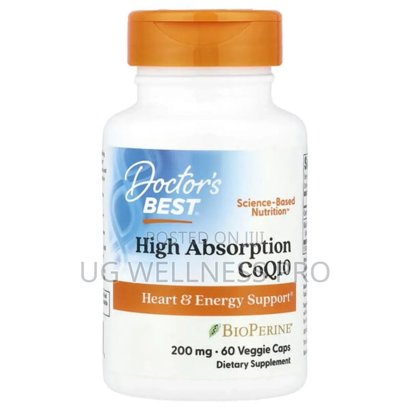 Doctor's Best, High Absorption Coq10 With Bioperine, 60 Veggie Caps
