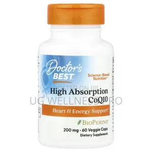 Doctor's Best, High Absorption Coq10 With Bioperine, 60 Veggie Caps