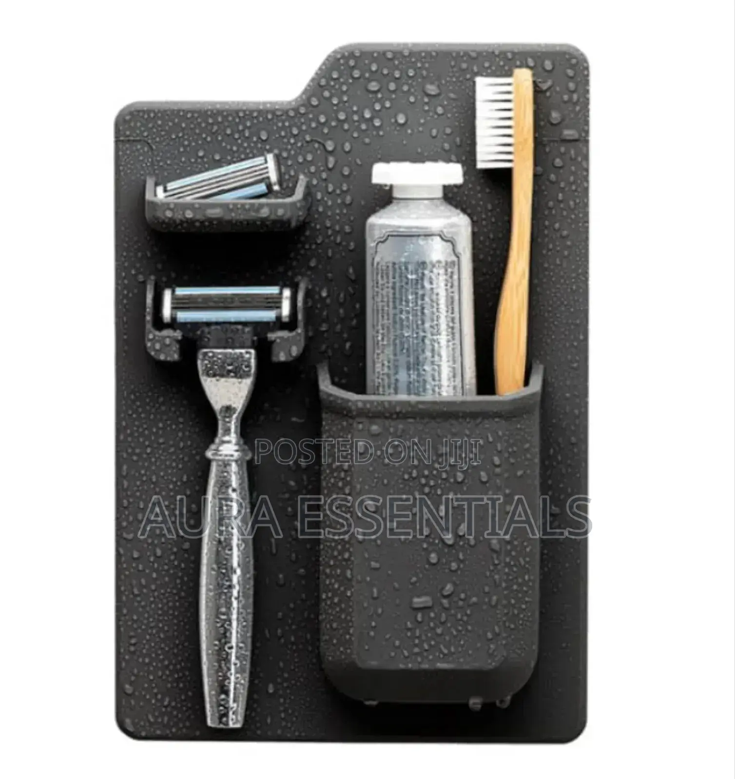 Selfie Adhesive Toothbrush And Shaver Storage