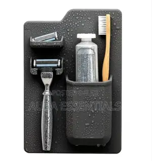 Selfie Adhesive Toothbrush And Shaver Storage