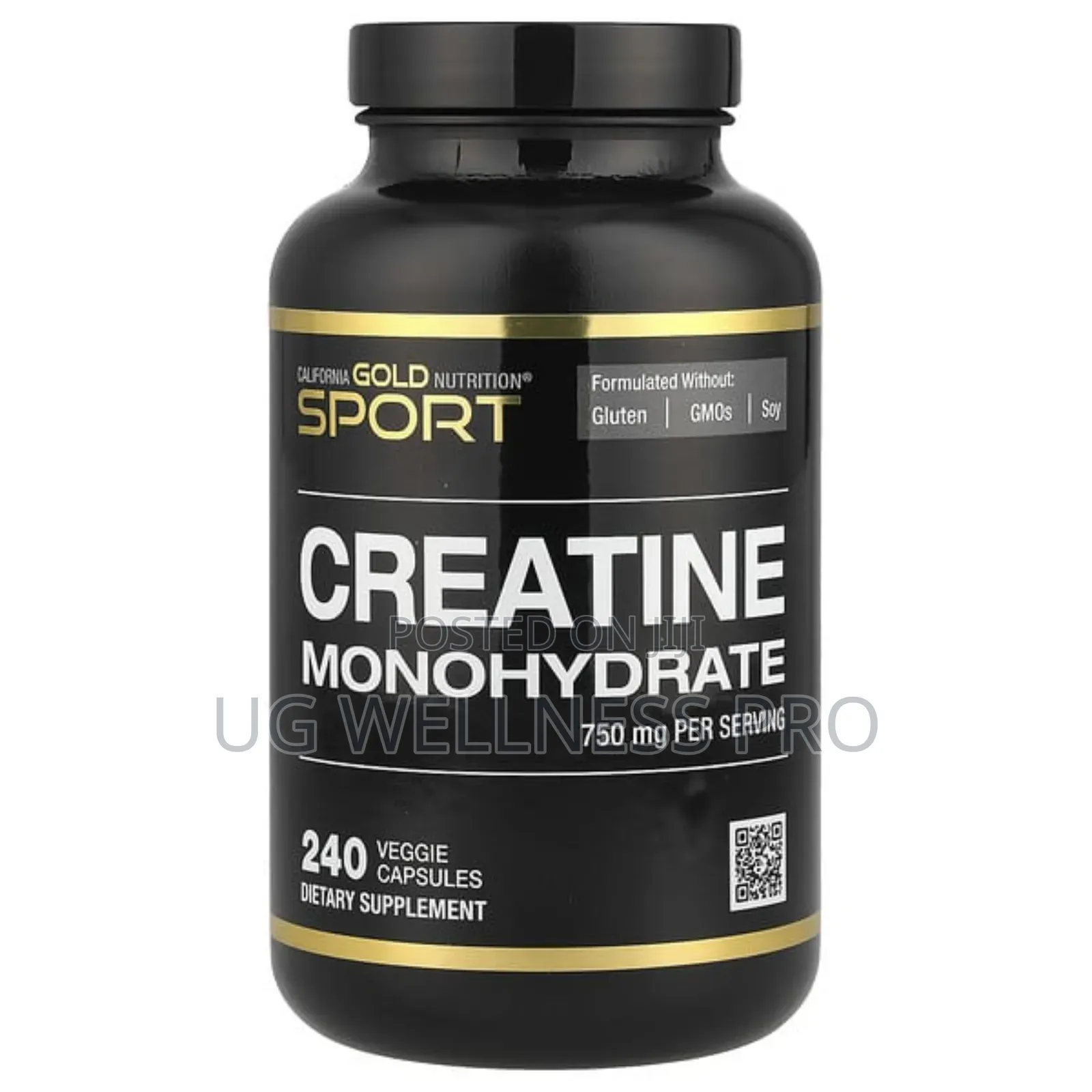 California Gold Nutrition, Sport, Creatine, 750 Mg, 240 Veggie Caps