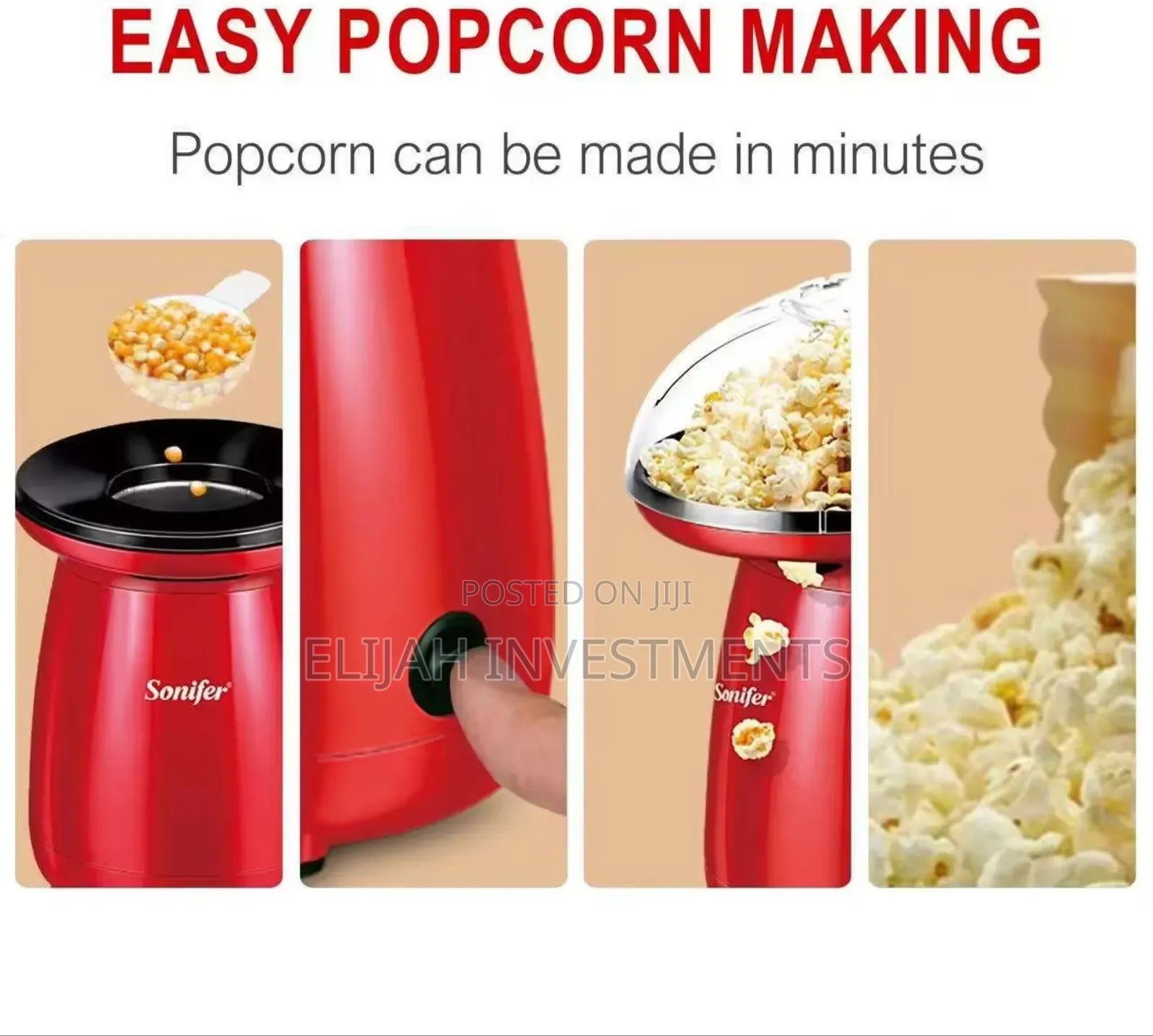Sonifer Oil Free Automatic Popcorn Maker