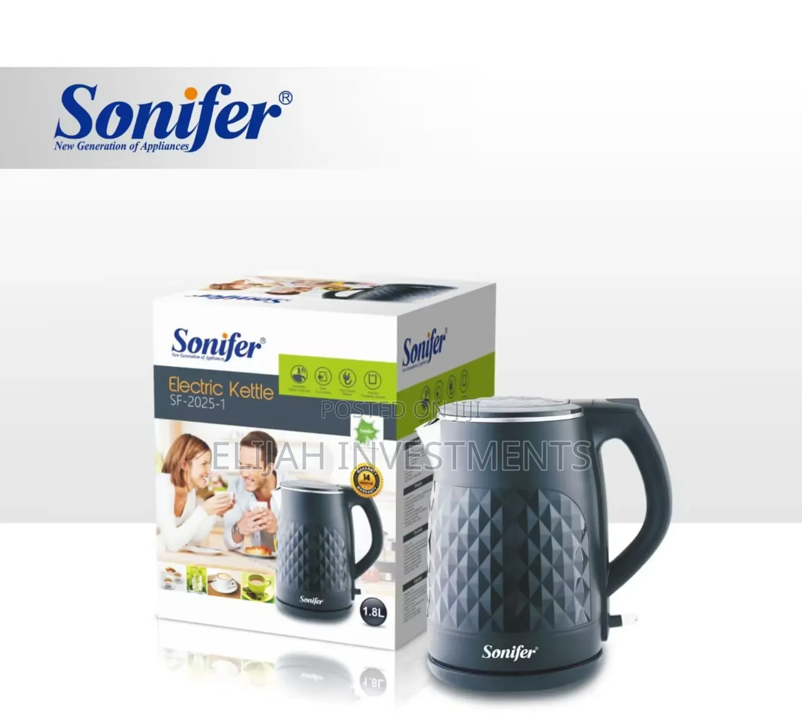 Sonifer Sf-2025-1 Electric Kettle, a 1.8-Liter