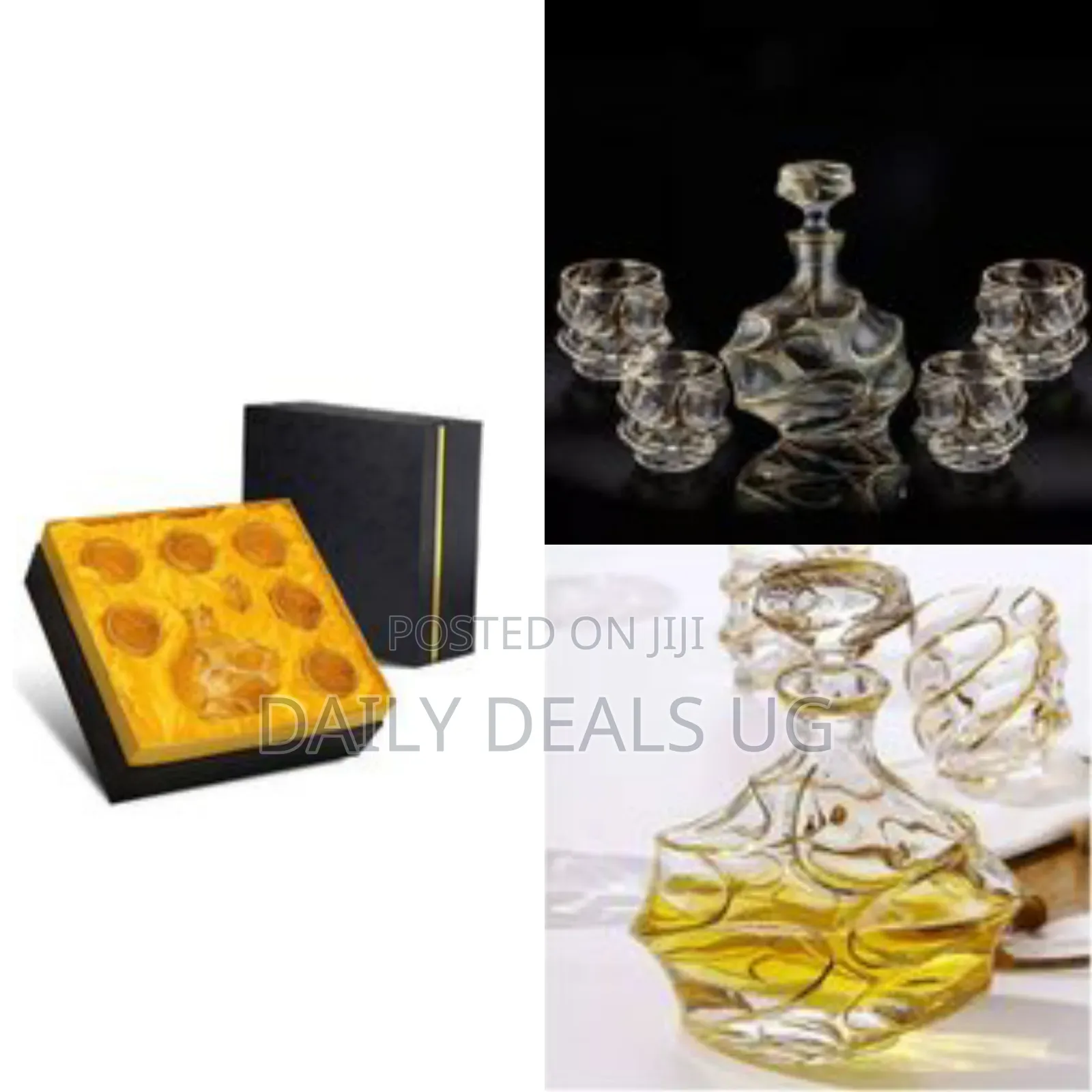 7pcs Wine Bottle Liquor Dispenser Whisky Engraved Decanter Set