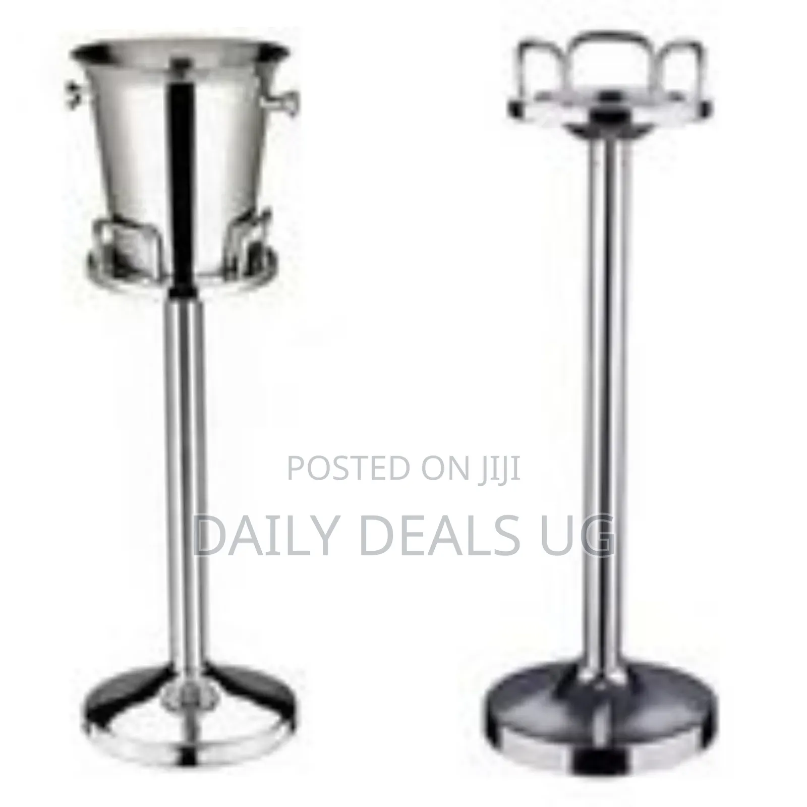 Stainless Steel Champaign,Wine Ice Bucket Stand Holder -Silver