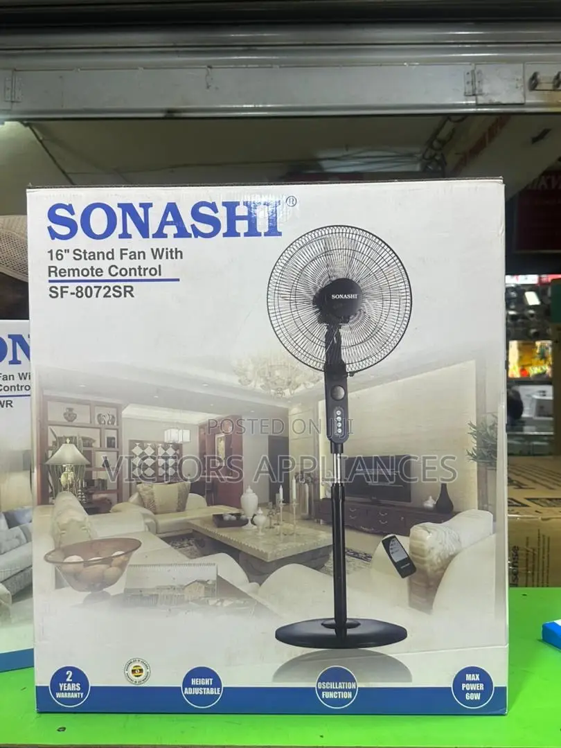 High Quality Sonashi Stand Fan With Remote