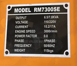 Generator 7kva 240 V