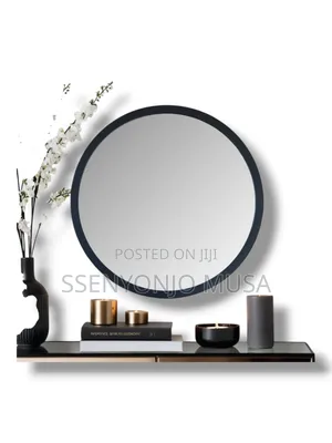 Modern Round Wall Mirror - 70x70cm/80x80cm, Frame, Large