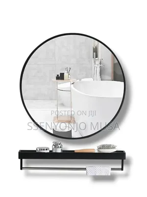 Modern Round Wall Mirror - 70x70cm/80x80cm, Frame, Large