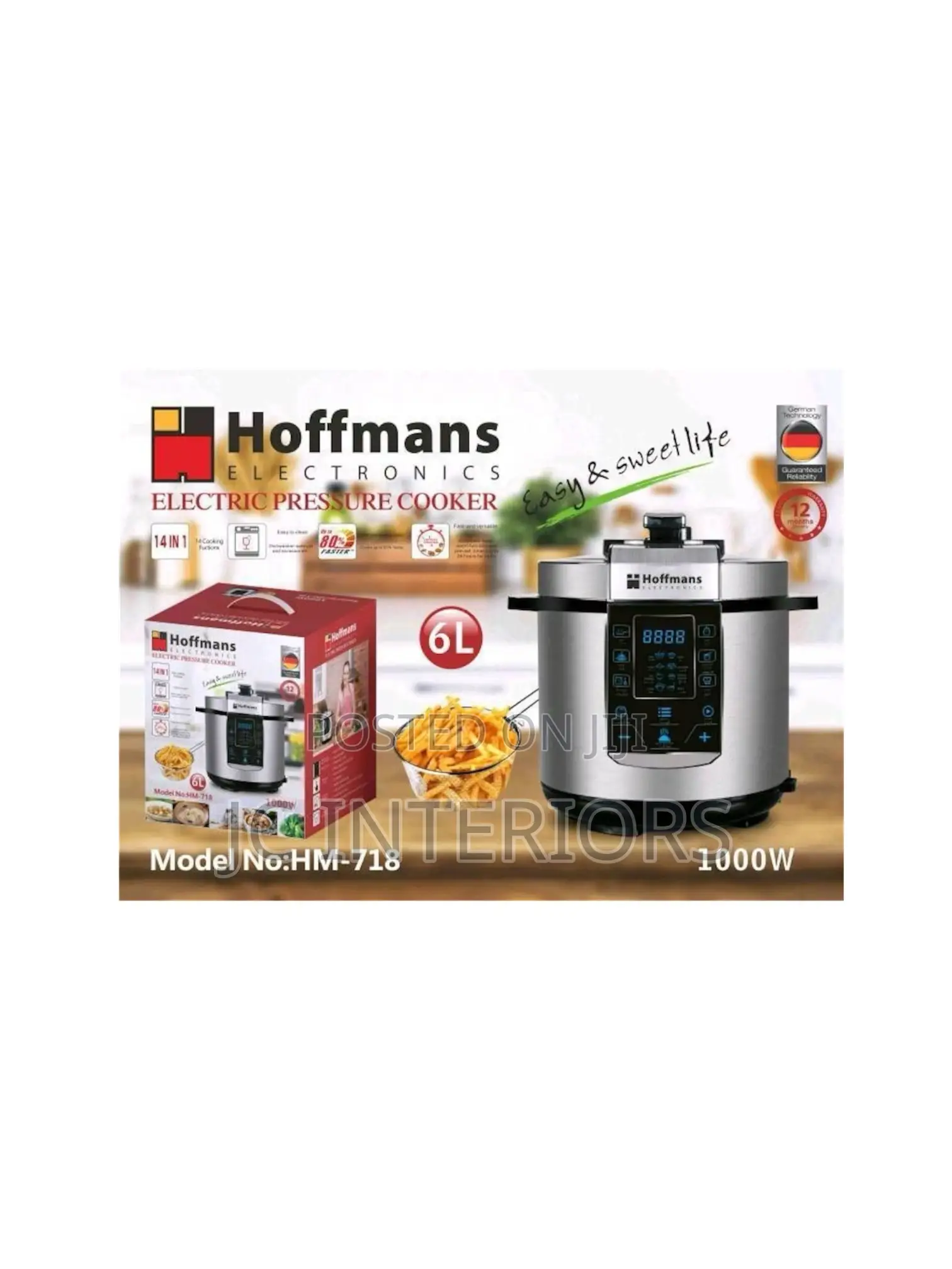 Hoffman 6ltrs Pressure Cooker at 270,000/=