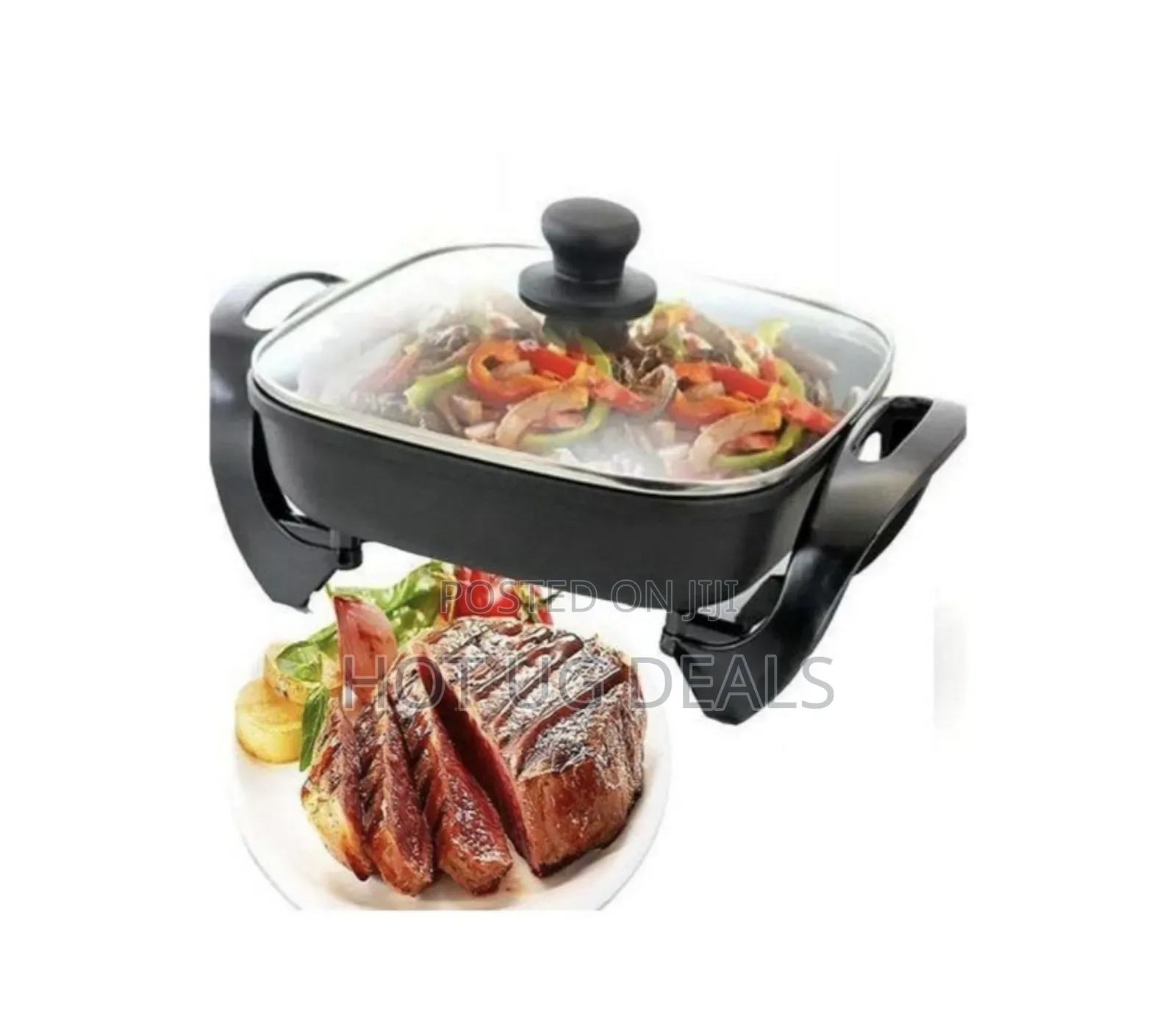 Nonstick Electric Skillet Electric Frying & Baking Pan With Steam Vent