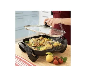 Nonstick Electric Skillet Electric Frying & Baking Pan With Steam Vent