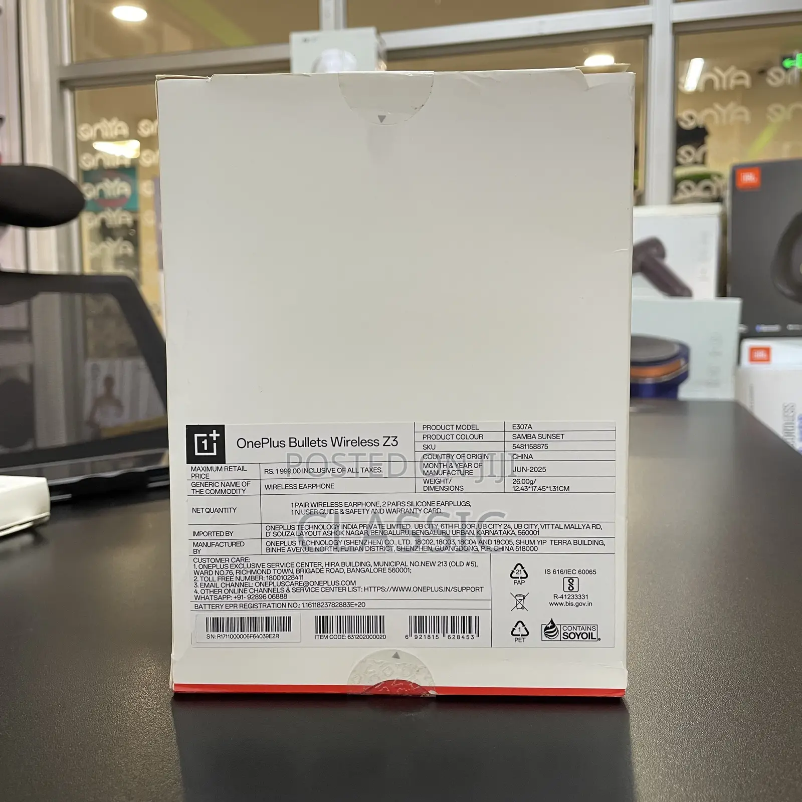 Oneplus Bullets Wireless Z3 – Bluetooth in-Ear Headphones (Orange)