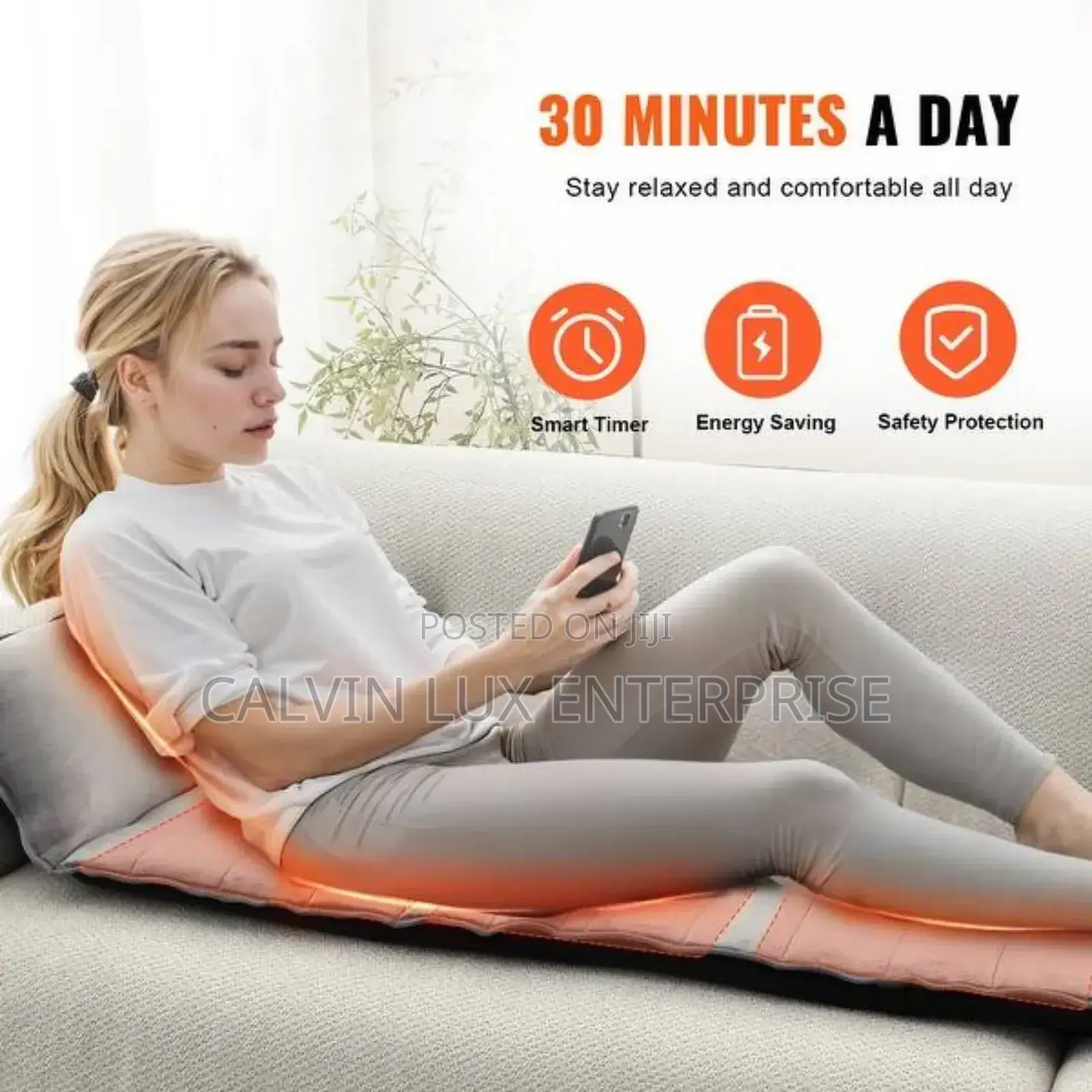 Full Body Massage Cushion With Heat ,10 Vibration Motor Modes