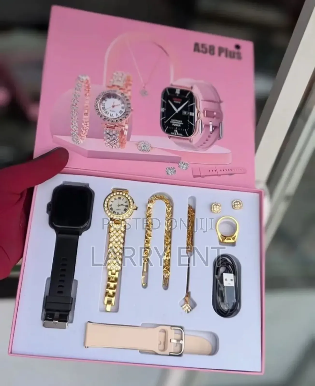 A58 Plus Women’S Smartwatch + Luxury Jewelry Set – Stylish Gift