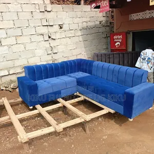 Make Your Order for Blue L Sofa Set