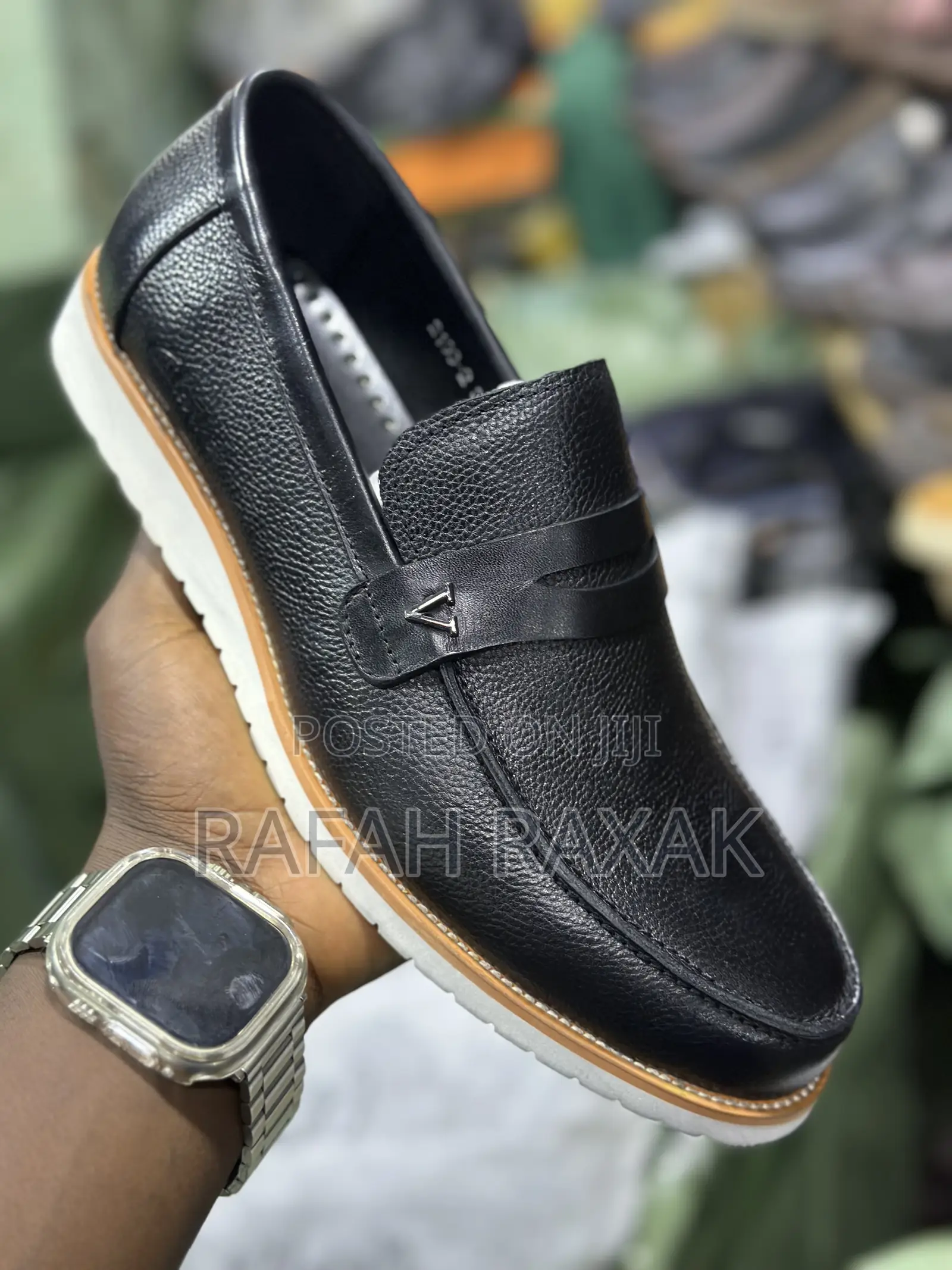 Original Men’S Black/White Clarks Smart Casual Loafers