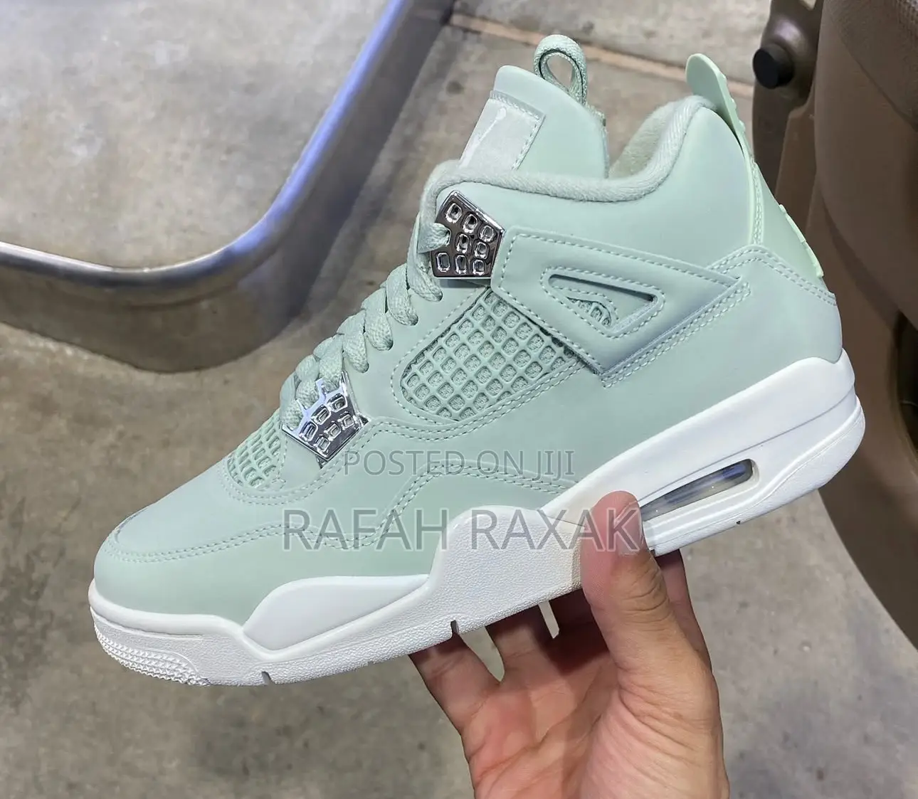 Original Air Jordan 4 Retro “Seafoam Sail” Sneakers
