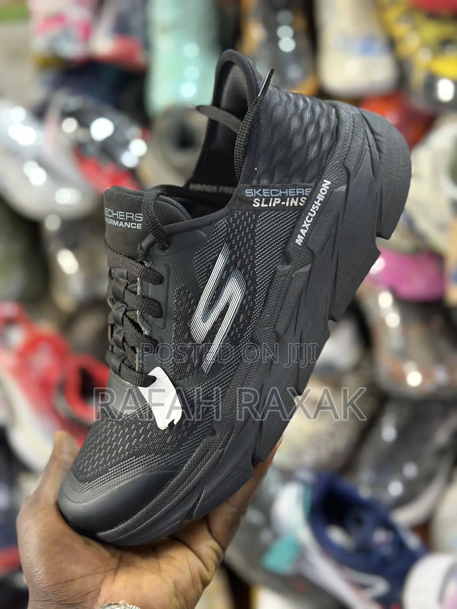 Original Men’S Black Skechers Slip-ins Max Cushion Running Sneakers