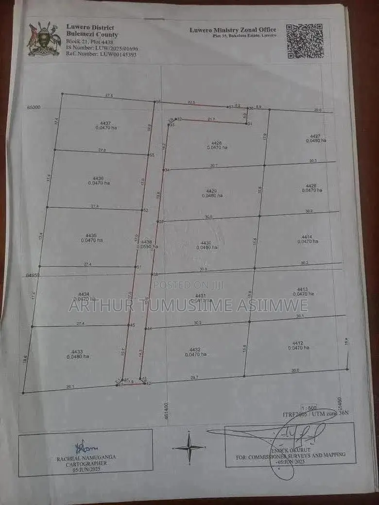 Over 20 Plots of Land 50 by 100 in Busiika Town (Ugx 38m Per Plot).