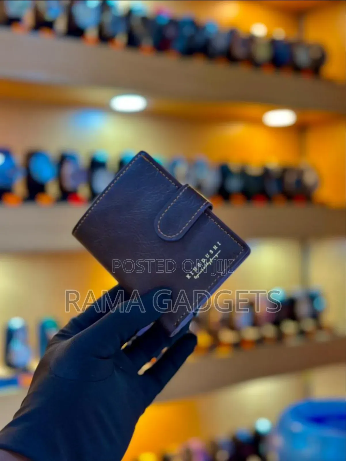 Men Leather Credit Card Holder Metal Id Card Case and Wallet