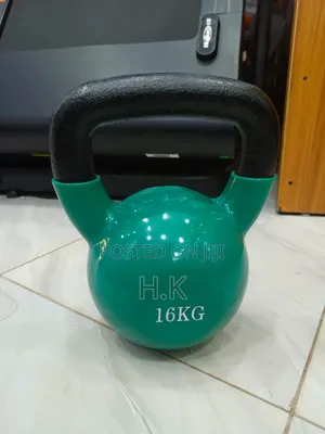 16 Kg Vinyl-Coated Kettlebell.