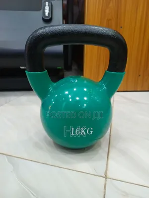 16 Kg Vinyl-Coated Kettlebell.