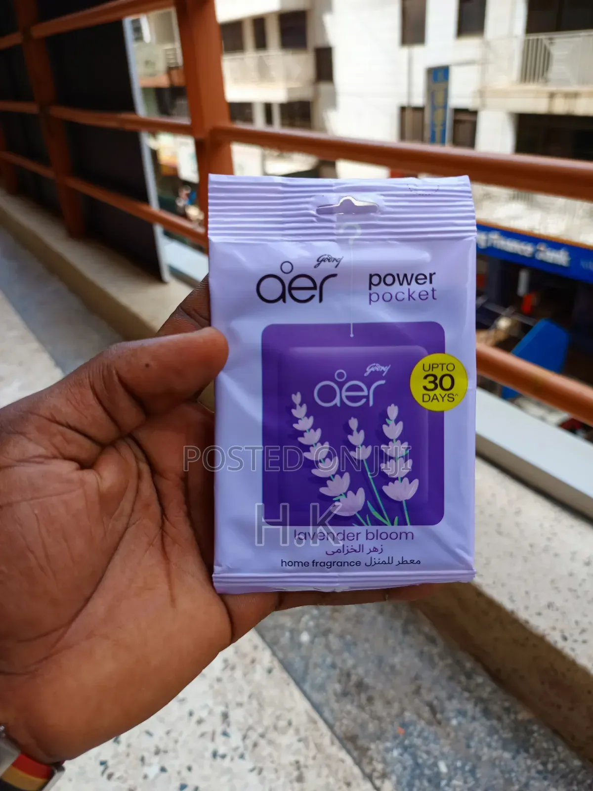 Godrej Aer Power Pocket Air Freshener in the Lavender Bloom Scent.