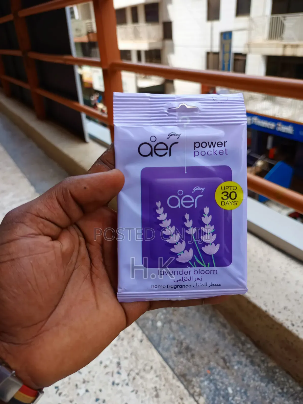 Godrej Aer Power Pocket Air Freshener in the Lavender Bloom Scent.