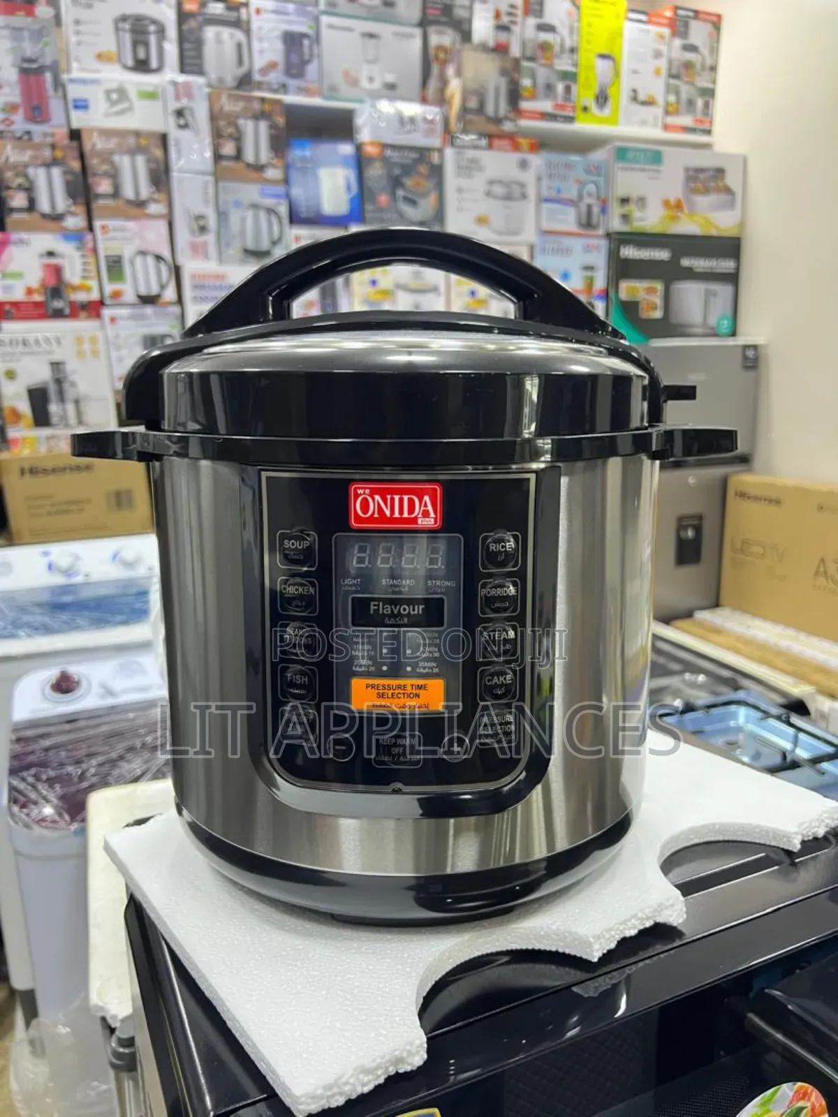 Onida Pressure Cooker 6.5l With 18months Warranty, Strong Pan.