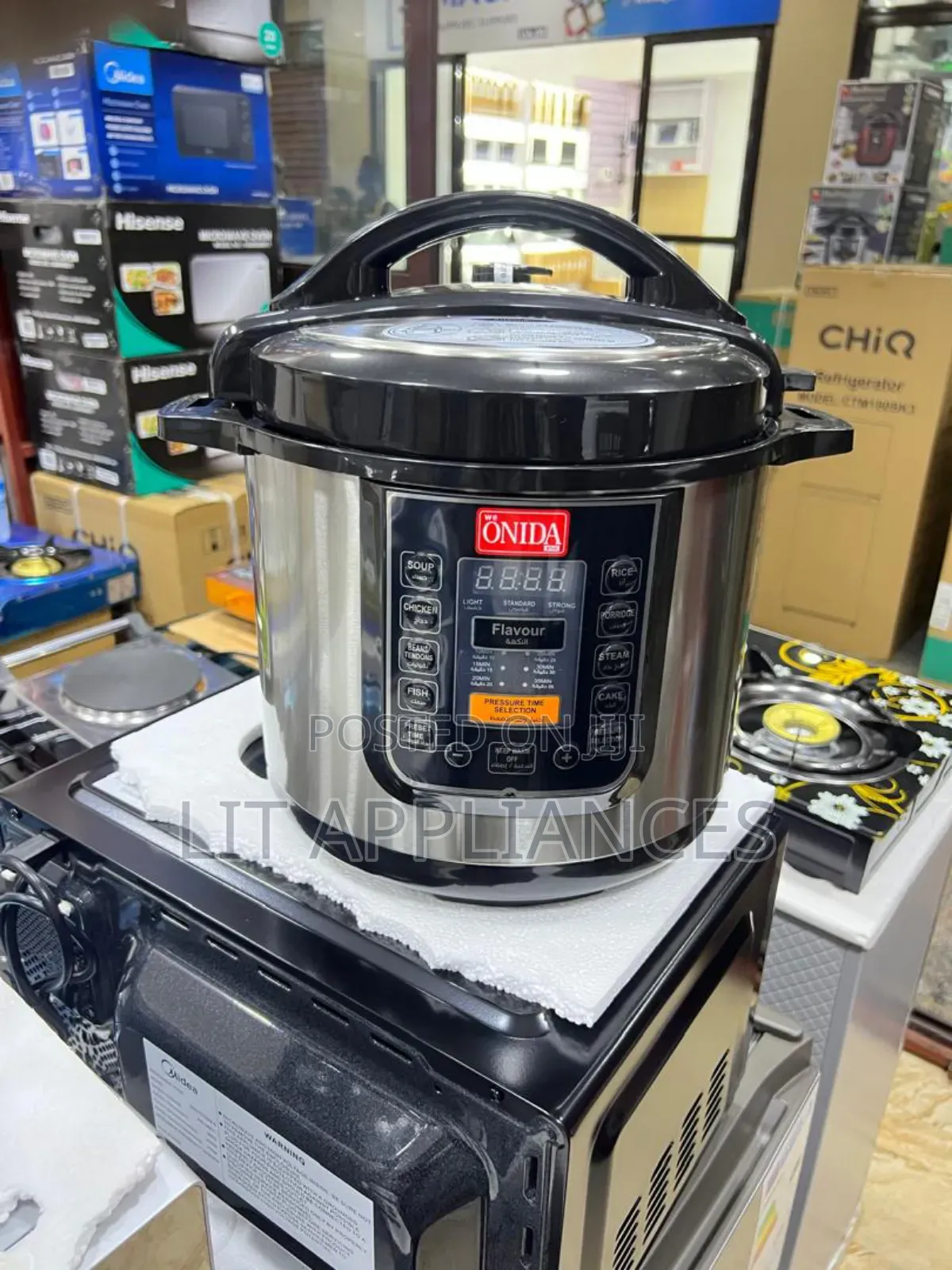 Onida Pressure Cooker 6.5l With 18months Warranty, Strong Pan.