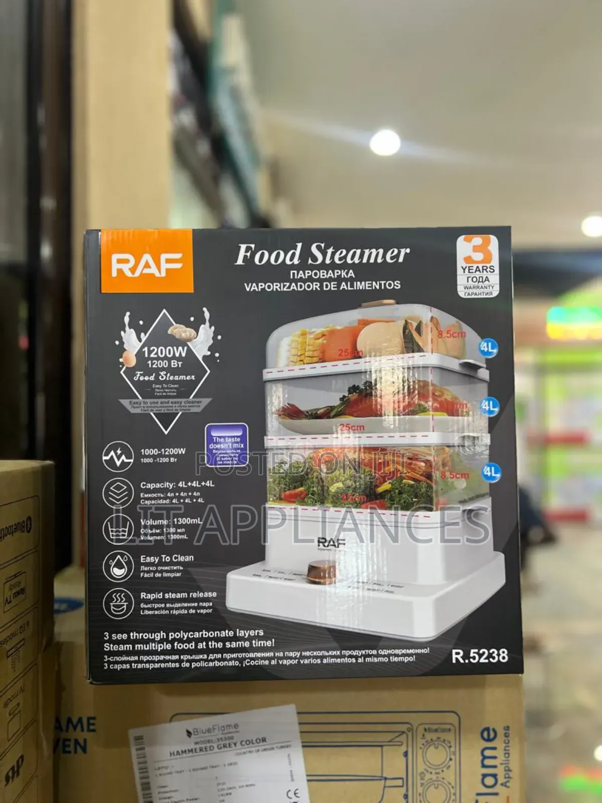 Raf Food Steamer With 3years Warranty