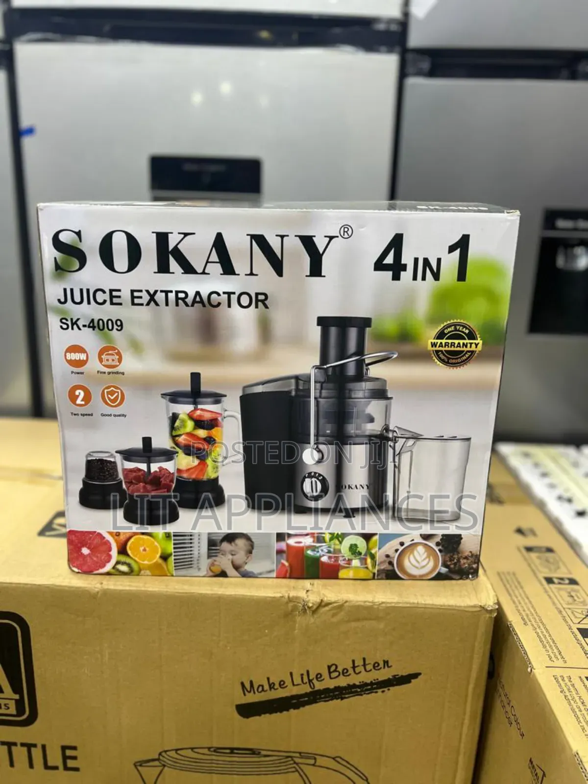 Sokany 4in 1 Juice Extractor With 1year Warranty.