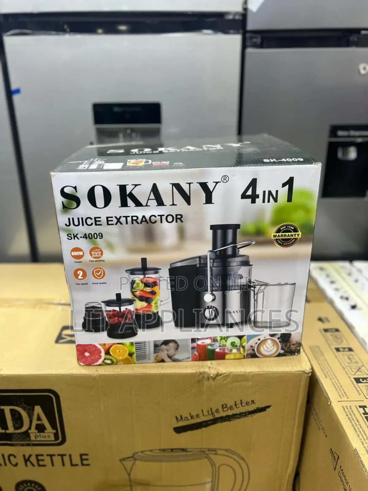 Sokany 4in 1 Juice Extractor With 1year Warranty.