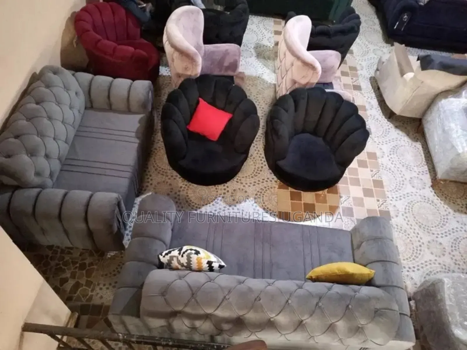 Snuggle  7 Seater Chesterfield Couch