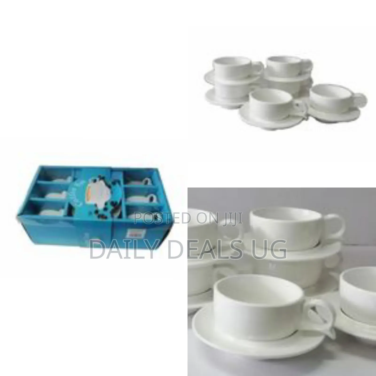 6pieces of Cappuccino Latte Espresso Coffee Cups and 6 Saucers - White
