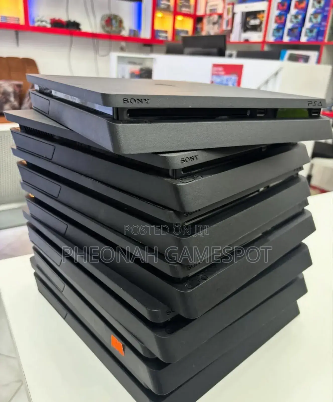 Used Playstation 4 Slim Console, Ready to Play 2 Controllers 12 Games
