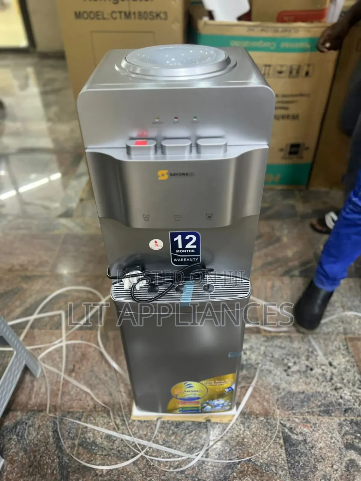 Sayona Water Dispenser With Three Taps.