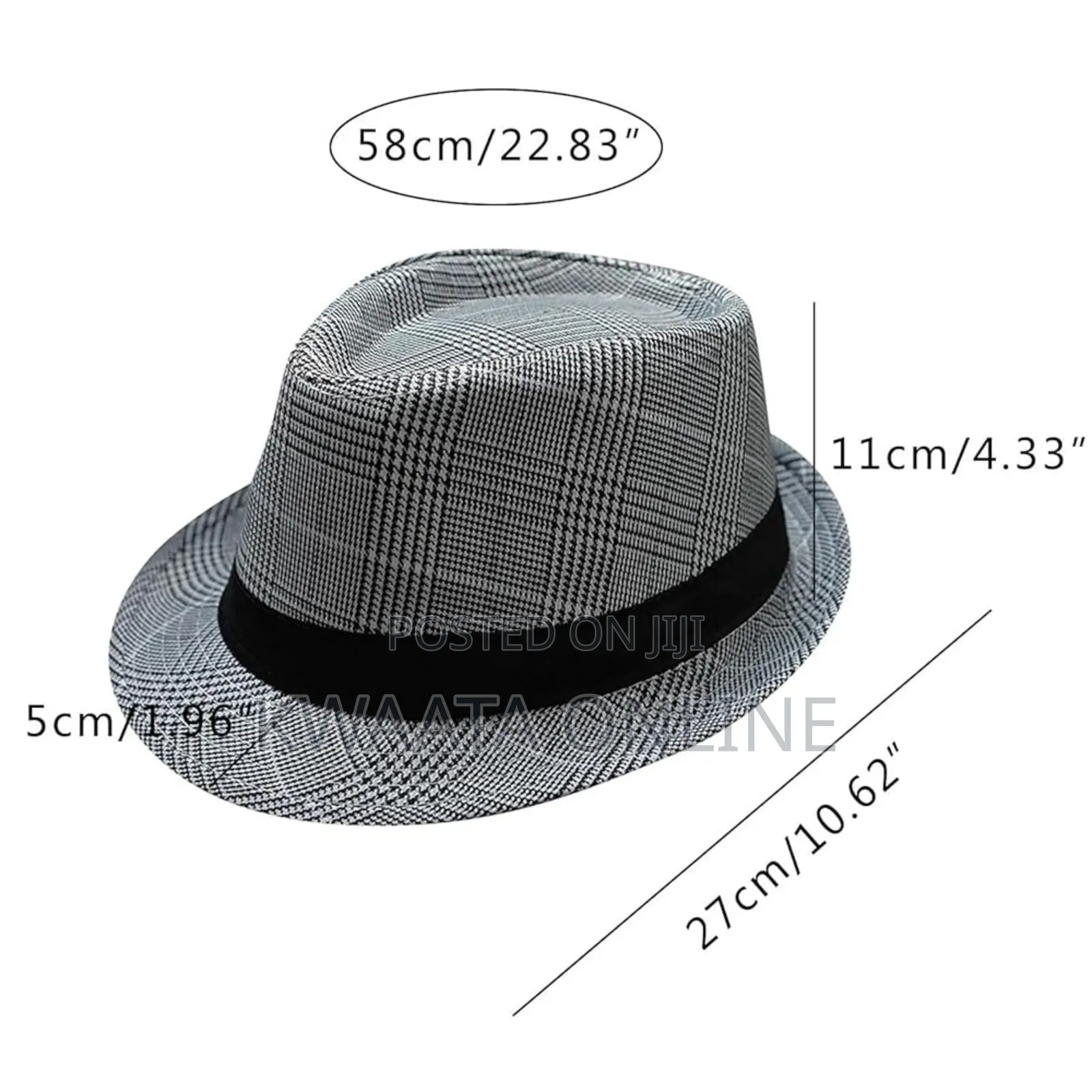 Plaid Printed Summer Cowboy Sun Hat Wide Brim Travel Sun Cap