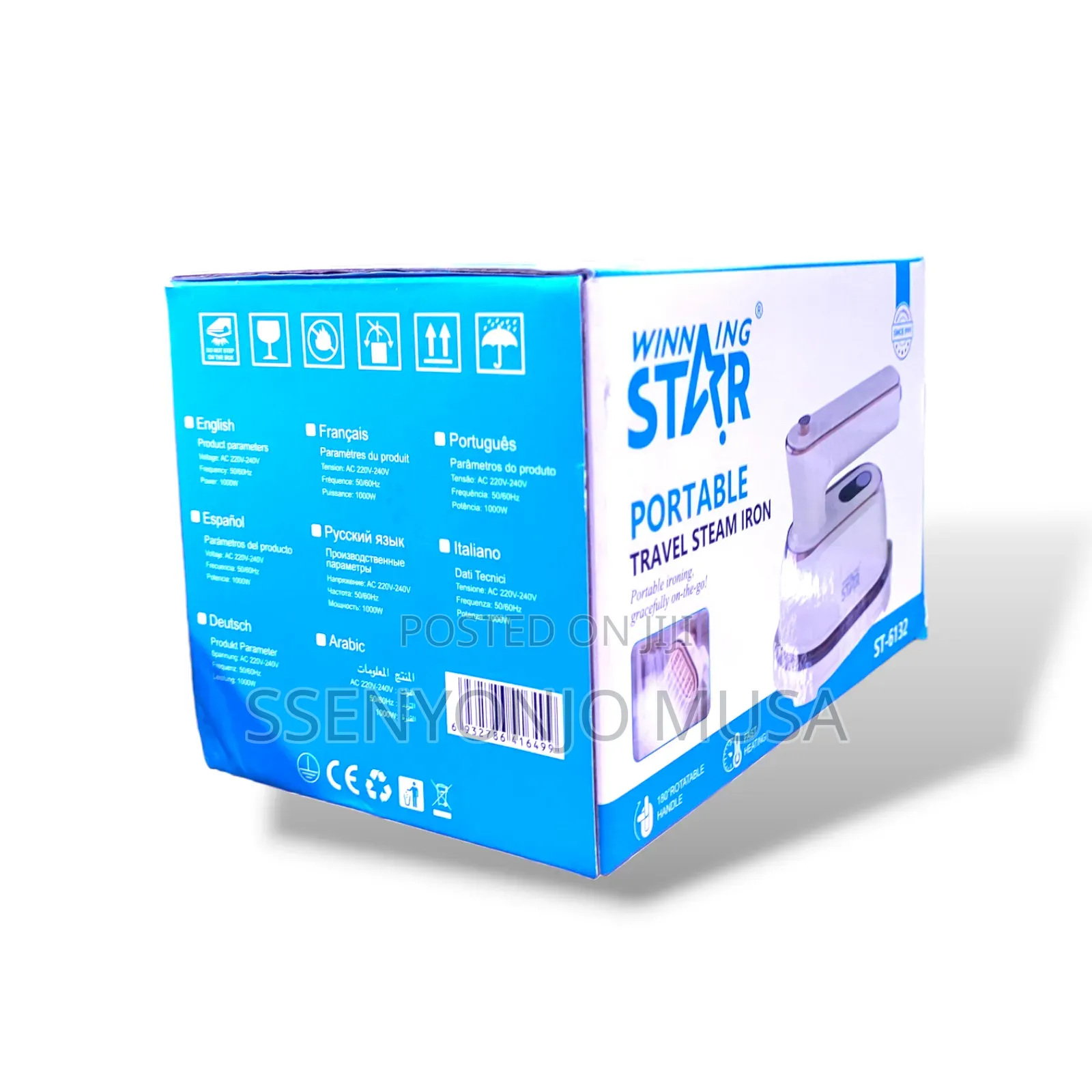Winning Star Portable Travel Steam Iron -1000w, Fast Heating
