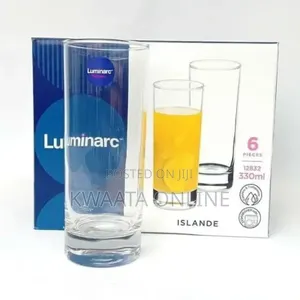Luminarc High Ball Tumbler Drink Glasses 330ml Islande, Pack of 6