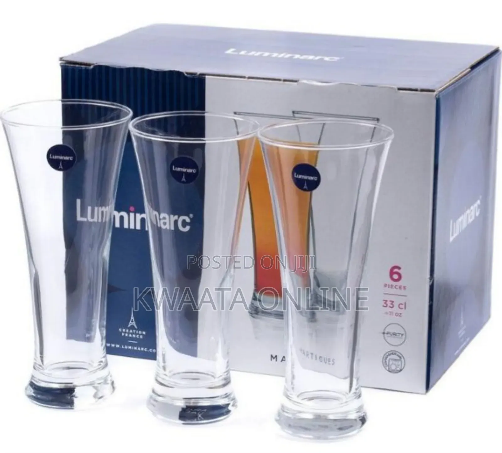 6 Piece Luminarc Martigues Glass Transparent Glass 330 Ml