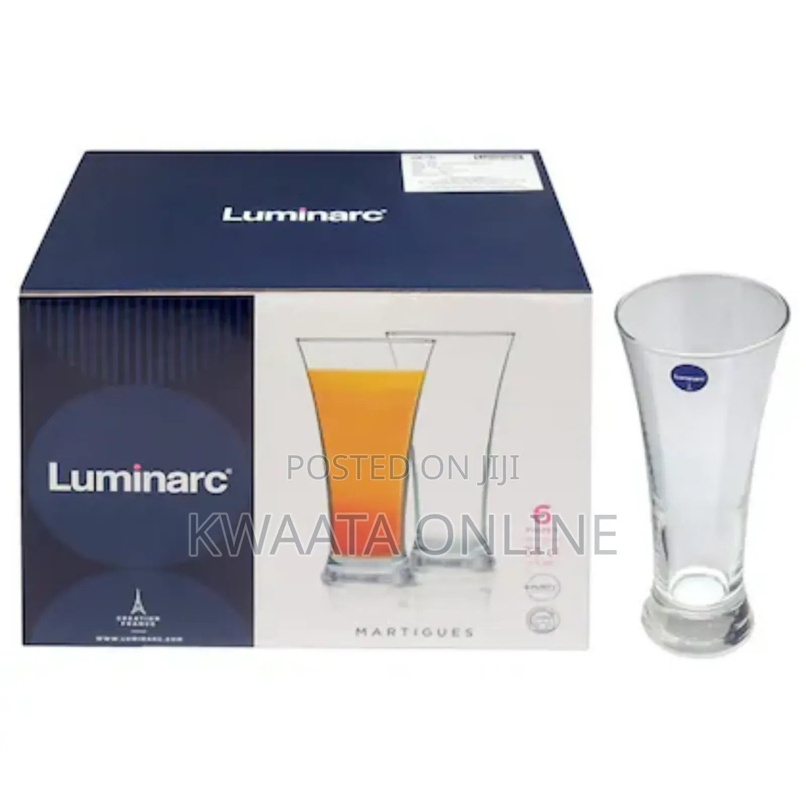 6 Piece Luminarc Martigues Glass Transparent Glass 330 Ml