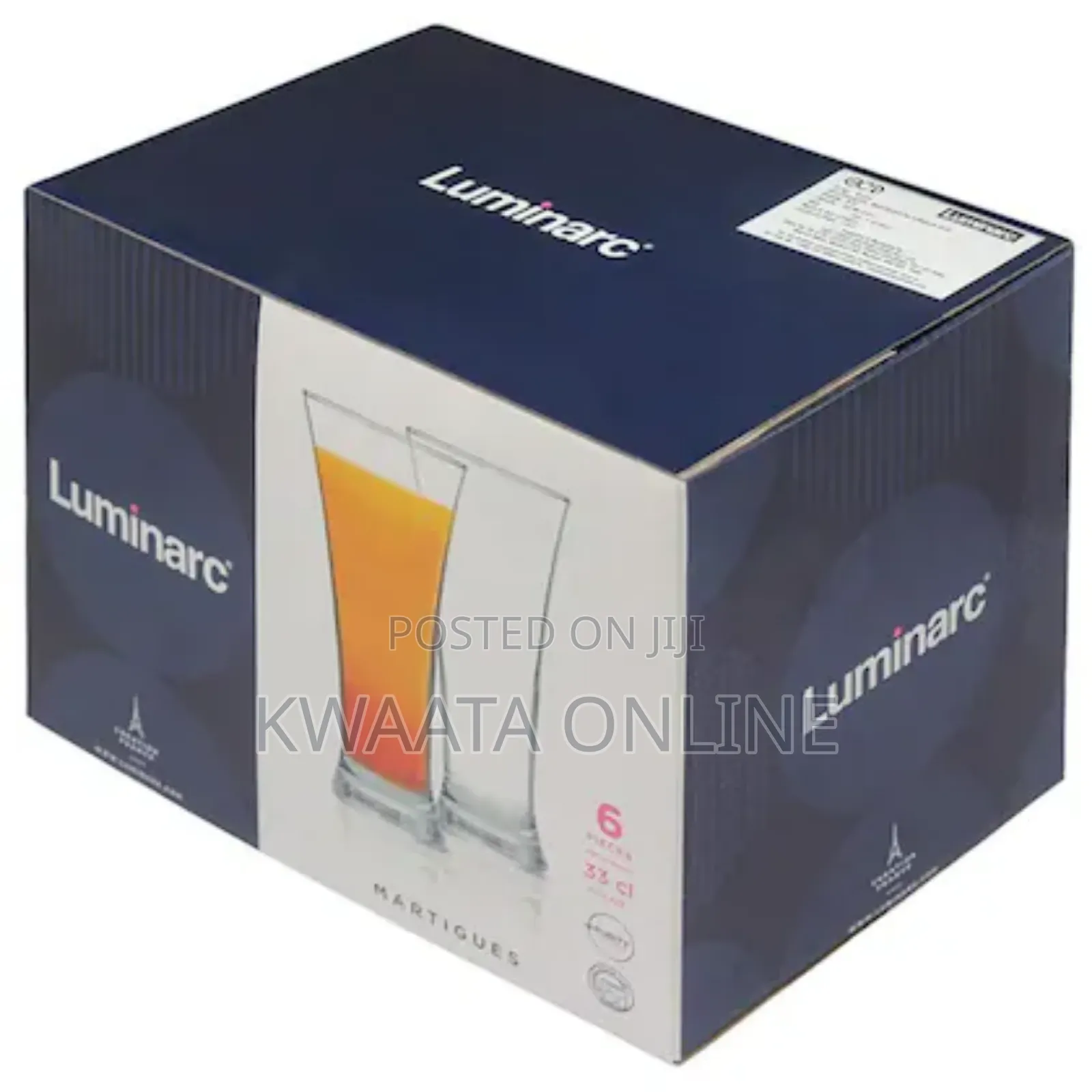 6 Piece Luminarc Martigues Glass Transparent Glass 330 Ml