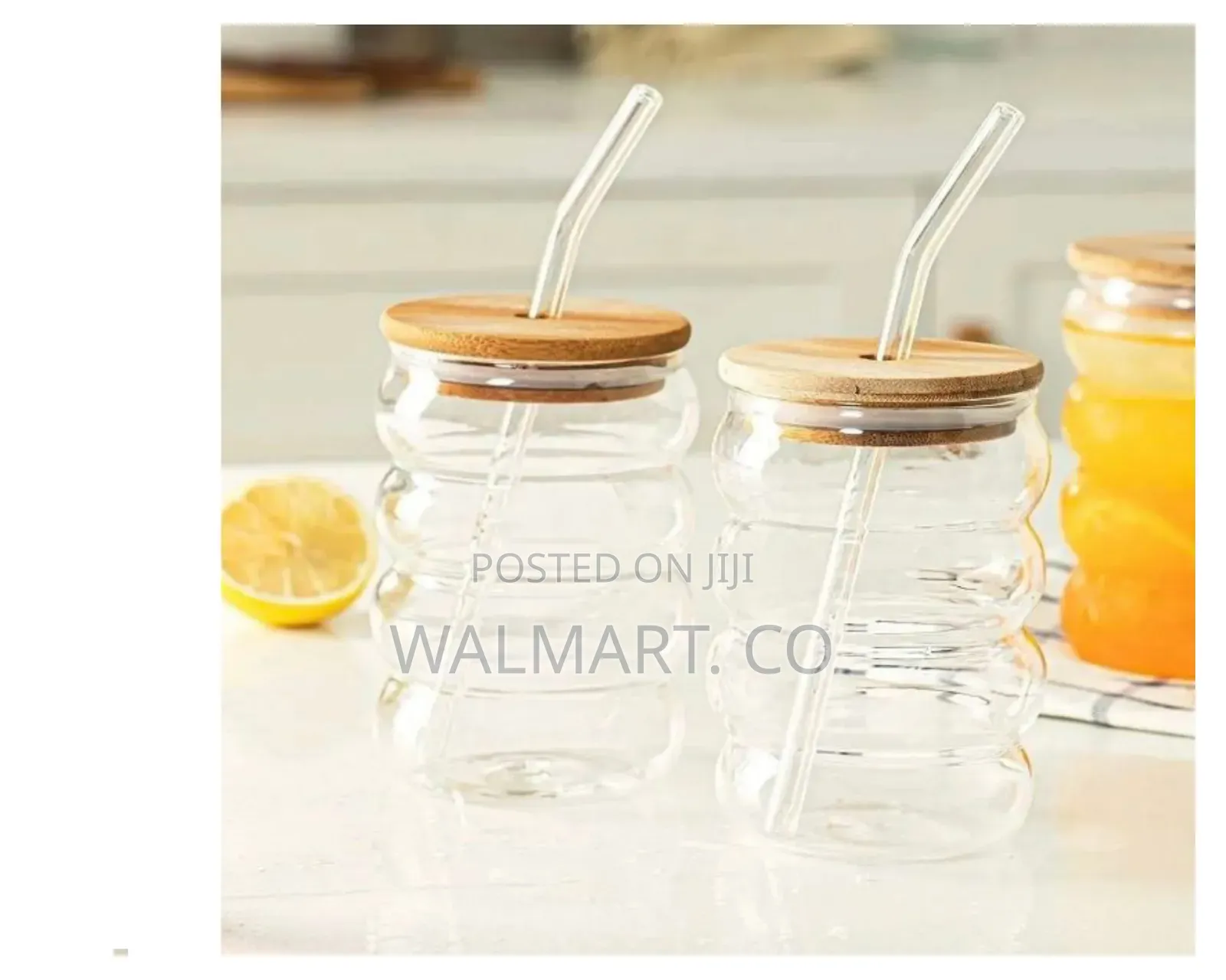 Glass Tumbler With Wooden Lid