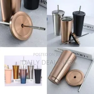 Stainless Steel 500ml Coffee Mug With Lid Tea Cup Thermos Beer Travel